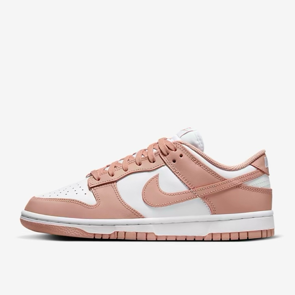 Nike Dunks Women's Pink and White Sneakers